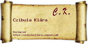 Czibula Klára névjegykártya